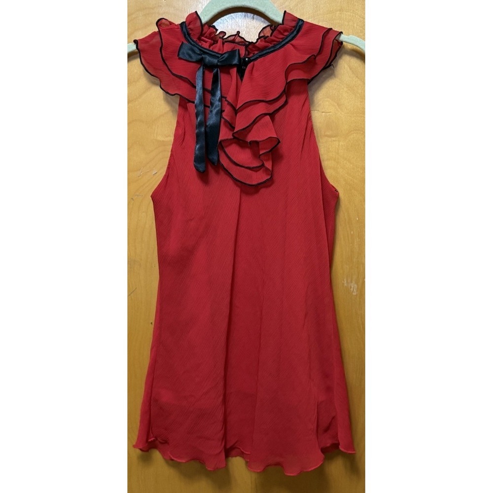 B-Wear Byer California Womens Layered Ruffle Neckline Top Romantic Goth Y2K XL